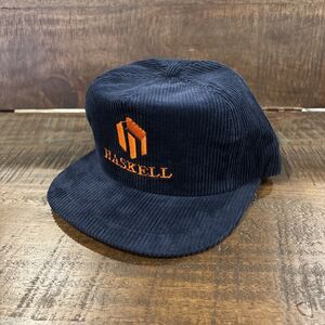 Haskell Hat Cap Snap Back Blue Corduroy Hat Mens Vintage